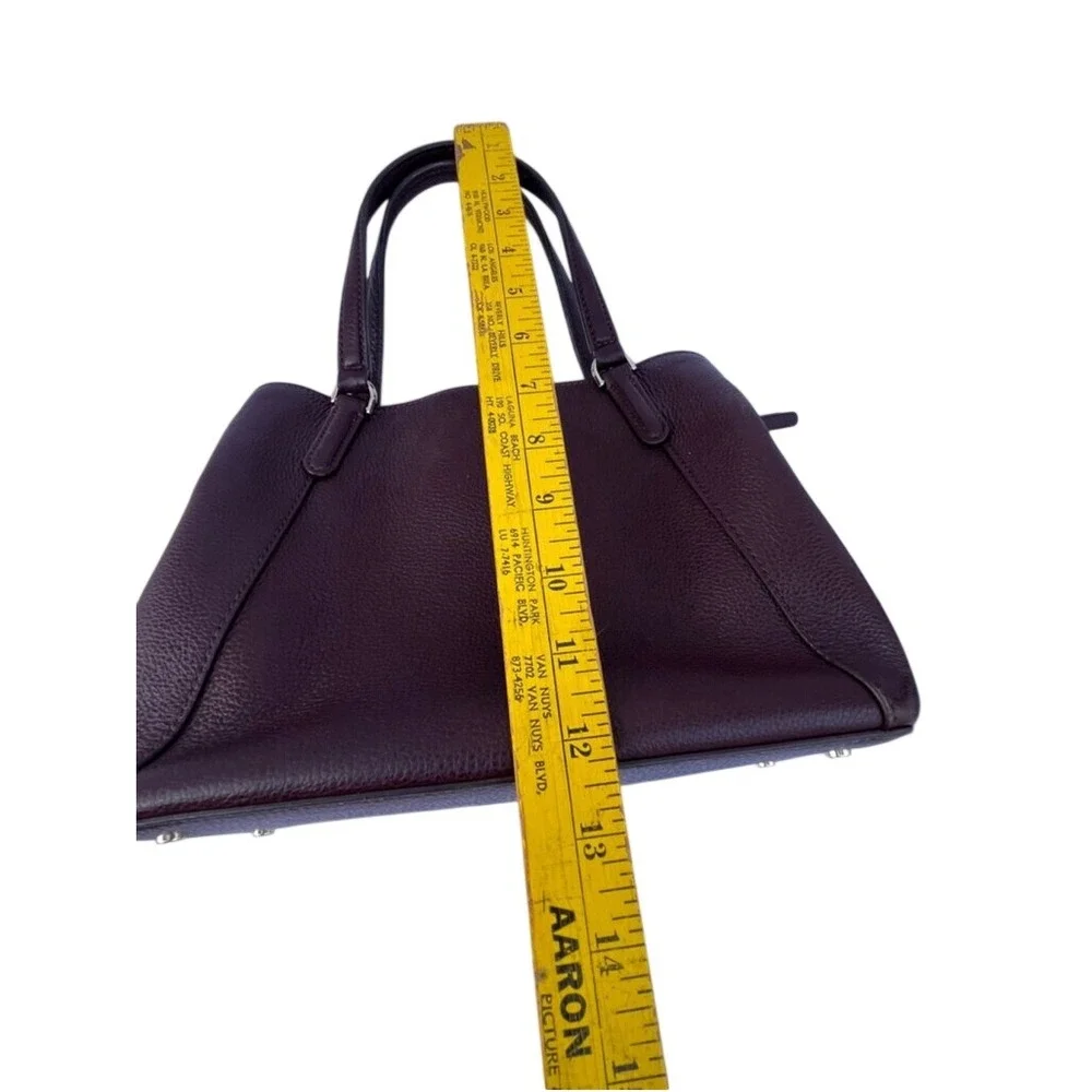 Kate Spade Burgundy Pebbled‎ Leather Top Handle Satchel Bag